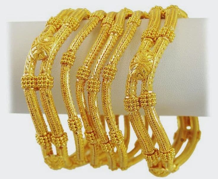 Gold Bangles Set